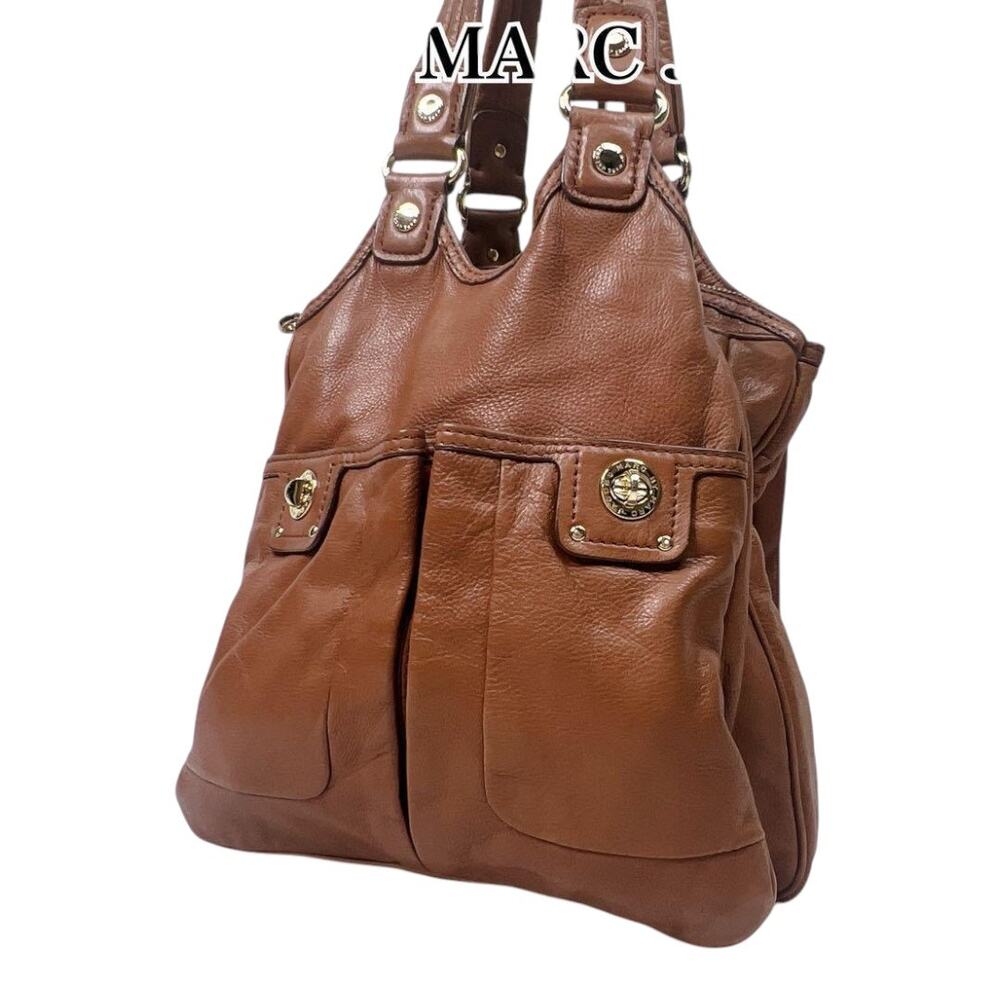 Marc by Marc Jacobs Brown Leather Multi-Pocket Shoulder Bag